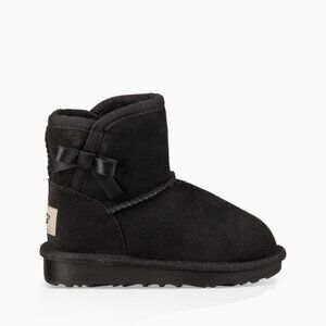 UGG‎ Girl's Black Ldris 1019036T Suede Casual Winter Ankle Snow Boot Size 12